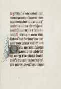 Book of Hours, bifolium and single leaf manuscript on vellum, in Latin, 13 lines, written in black