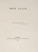 [Byron  (George Gordon Noel, Lord) Don Juan [Cantos I & II], first edition, half-title, washed,