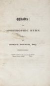 [Byron  (George Gordon Noel, Lord), "Horace Hornem".] Waltz: An Apostrophic Hymn, pirated edition,