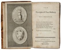 [Trewman (Robert)] The Principles of Free-Masonry Delineated engraved frontispiece, list of