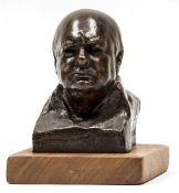 Nemon (Oscar, 1906-1985) Sir Winston Churchill bronze bust with brown patina, 125mm. (5 in) high