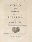 [Swedenborg (Emanuel)] De Coelo et ejius Mirabilibus, et de Inferno ex Auditis & Visis first