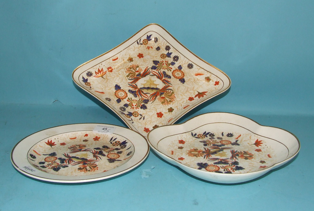 Six Wedgwood style plates, with gilt decoration, and other similar items (10)