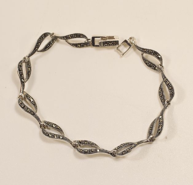 -Click here to bid -   Sterling Silver Marcasite bracelet (est. £70-£90)