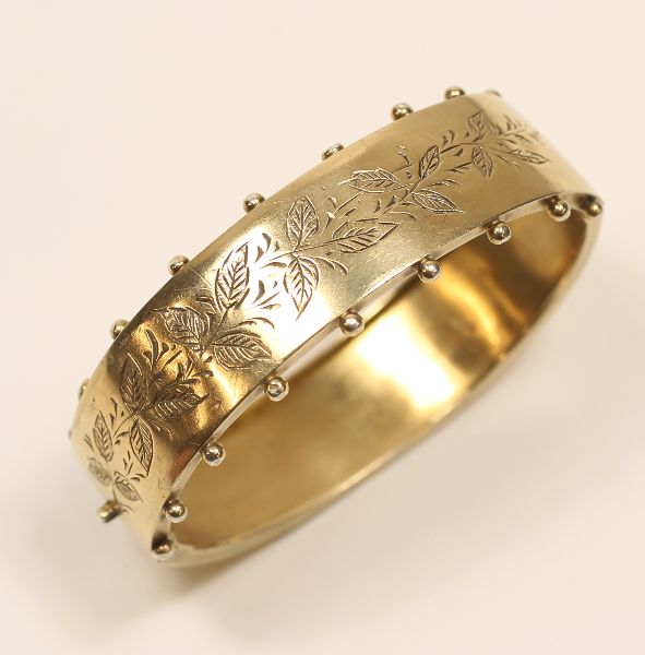 -Click here to bid -   Victorian Silver and Gilt bracelet (c 1880) (est. £50-£70)