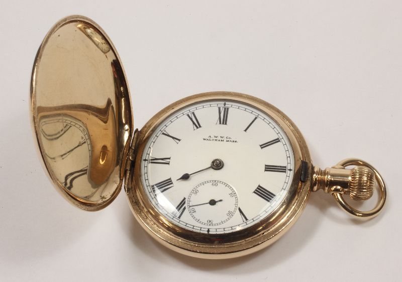 WALTHAM FULL HUNTER POCKET WATCHBidding is taking place on our sister site bidspotter.co.uk Click