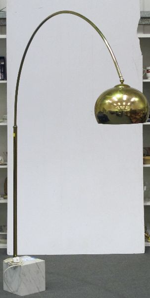 1970`S STYLE LARGE BRASS EFFECT LAMP C/W HEAVY MARBLE BASEBidding is taking place on our sister site