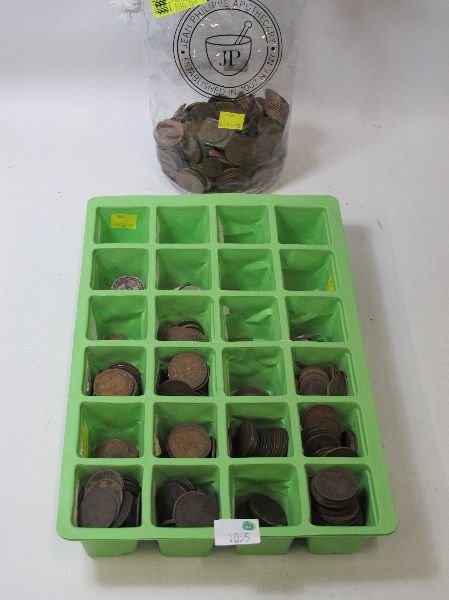 QUANTITY OF 19TH & 20TH CENTURY COPPER & SILVER BRITISH COINS. ALL SILVER COINS ARE 1947 OR