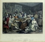 Set of eight coloured engravings
After Hogarth
"The Rake's Progress", framed and glazed