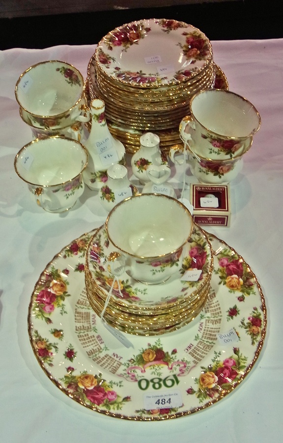 Quantity Royal Albert "Old Country Roses" teaware and decorative items including:- vases and