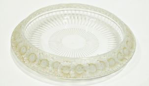Lalique cut glass shallow bowl "Marguerites" pattern, inscribed "Lalique, France", 36cm diameter (