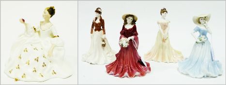 Four Coalport Four Seasons figures of ladies and Royal Doulton figure 'My Love' HN2339