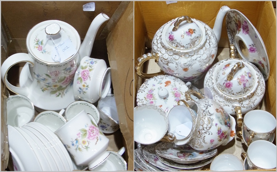 Paragon "Taysan" coffee set, quantity continental tea china (2 boxes)