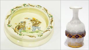 Falkland Playtime dish, decorated with koala bears playing cricket and kangaroo border  and a