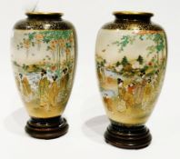 Pair of Oriental vases on stands (2)