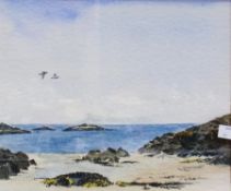 Watercolour drawing 
Unattributed
Rocky beach scene, 24 x 32cm