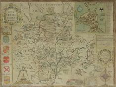 Old handcoloured engraved map of Worcestershire 
John Speede, After Christopher Saxton
Having