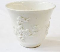 Eighteenth-century (c. 1750) 'blanc de chine' Fuchien-style Chelsea porcelain beaker, with flared