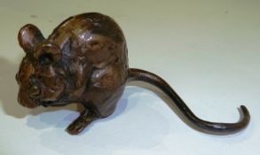 Frith sculpture bronze mouse, by Paul Jenkins