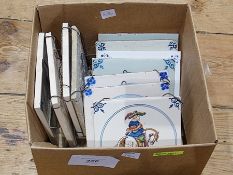 Quantity modern delft and other tiles (1 box)