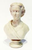 Copeland Parian figure, for the Crystal Palace Art Union, F.M. Miller,  bust of Princess Alexandra