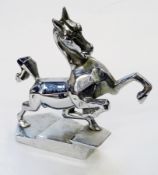 Humber "Imperial" chrome car mascot, circa 1938, in the form of a prancing horse, chrome-plated