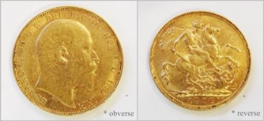 Edwardian sovereign 1908