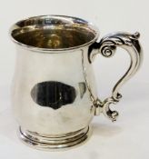 1930's christening mug, scroll handle, initialled "R.D.H.", Birmingham 1936, makers' mark "W.N.