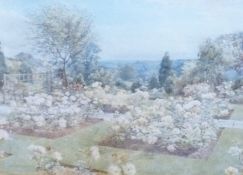 Watercolour 
Ernest Chadwick
"Rose Garden at Arden Hill", signed, 27 x 38cm