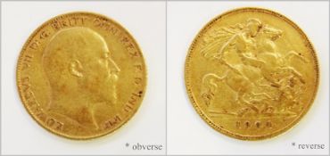 Edwardian half-sovereign 1904