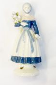 Royal Copenhagen Amager figure, girl with flowers 16cm high