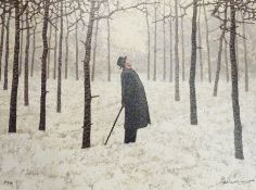 Limited edition print 
After Mark Edwards 
"The Writer", depicting a man standing against a