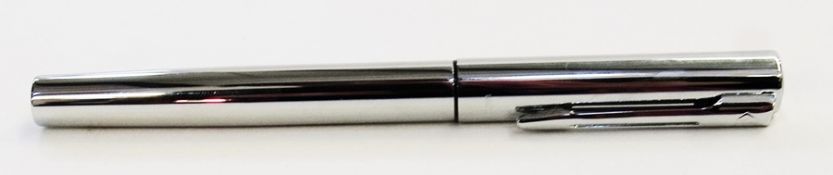 Waterman, Paris silver-coloured fountain pen, marked "Waterman" to lid