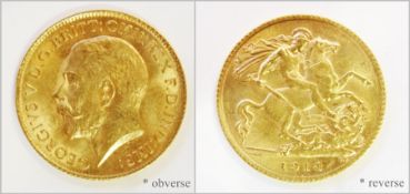 George V half-sovereign 1914