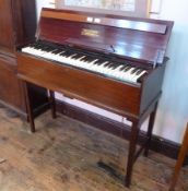 Dulcitone small piano by Thomas Machell and Sons, Glasgow, Scotland , No 1884 in polished mahogany