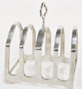 1920's silver toastrack, Birmingham 1928, maker "A Bros. Ltd", 5ozs approx