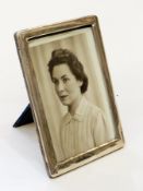 Silver photograph frame, plain, rectangular, 16.5cm high, Birmingham 1909, maker, H.M. Matthews