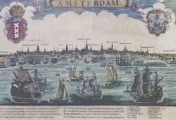 Reproduction hand coloured engraving
Unattributed
"Amsterdam", river in Amsterdam