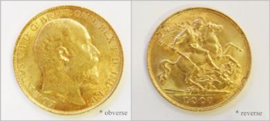 Edwardian half-sovereign 1907