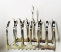 1930s silver toast rack, Sheffield, 1930, Dixon & Sons 3oz approx.