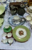 Quantity of ceramics to include:- Tuscan china coffee cups, plates, small quantity blue and white,