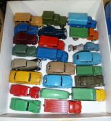 A selection of Dinky toys diecast model vehicles to include:- the Vanguard, Ford Sedan, Riley,