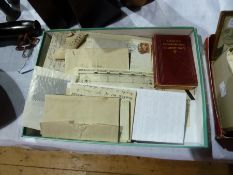 A collection of ephemera, including correspondence, mainly nineteenth century, various