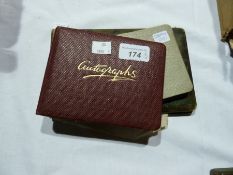 Three autograph albums, circa 1900-1960's