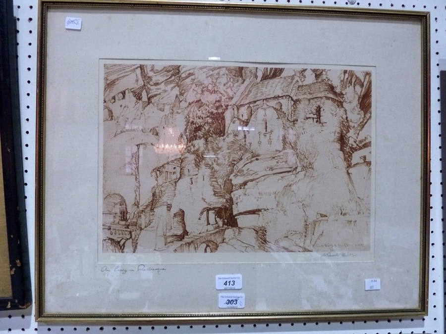 Limited edition signed colour print
Sir William Russell Flint
"An Essay in Picturesque" showing