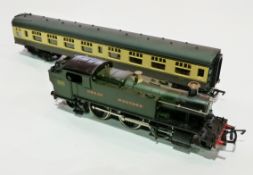 A Mainline Railways 00 gauge BR coach, chocolate/cream and  three others together with an Airfix