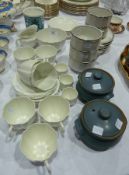 "Aplilco" coffee cups and saucers, quantity Royal Crown Derby part tea service and Denby stoneware