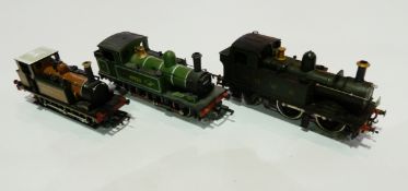 A Bachmann 00 gauge J72 tank engine, boxed together with a Daplo "Box Hill" tank engine and an