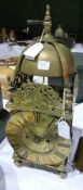 An eighteenth century style brass lantern clock with twin fusee striking movement, by Jonathan