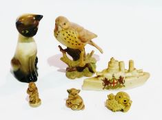 Quantity Wade whimsies,  Wemyss vintage Christmas decoration and other small items